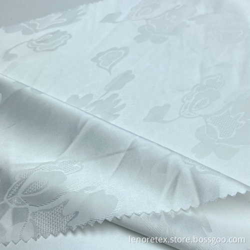 Polyester Stretch 50D Woven Matte Satin Jacquard Fabric